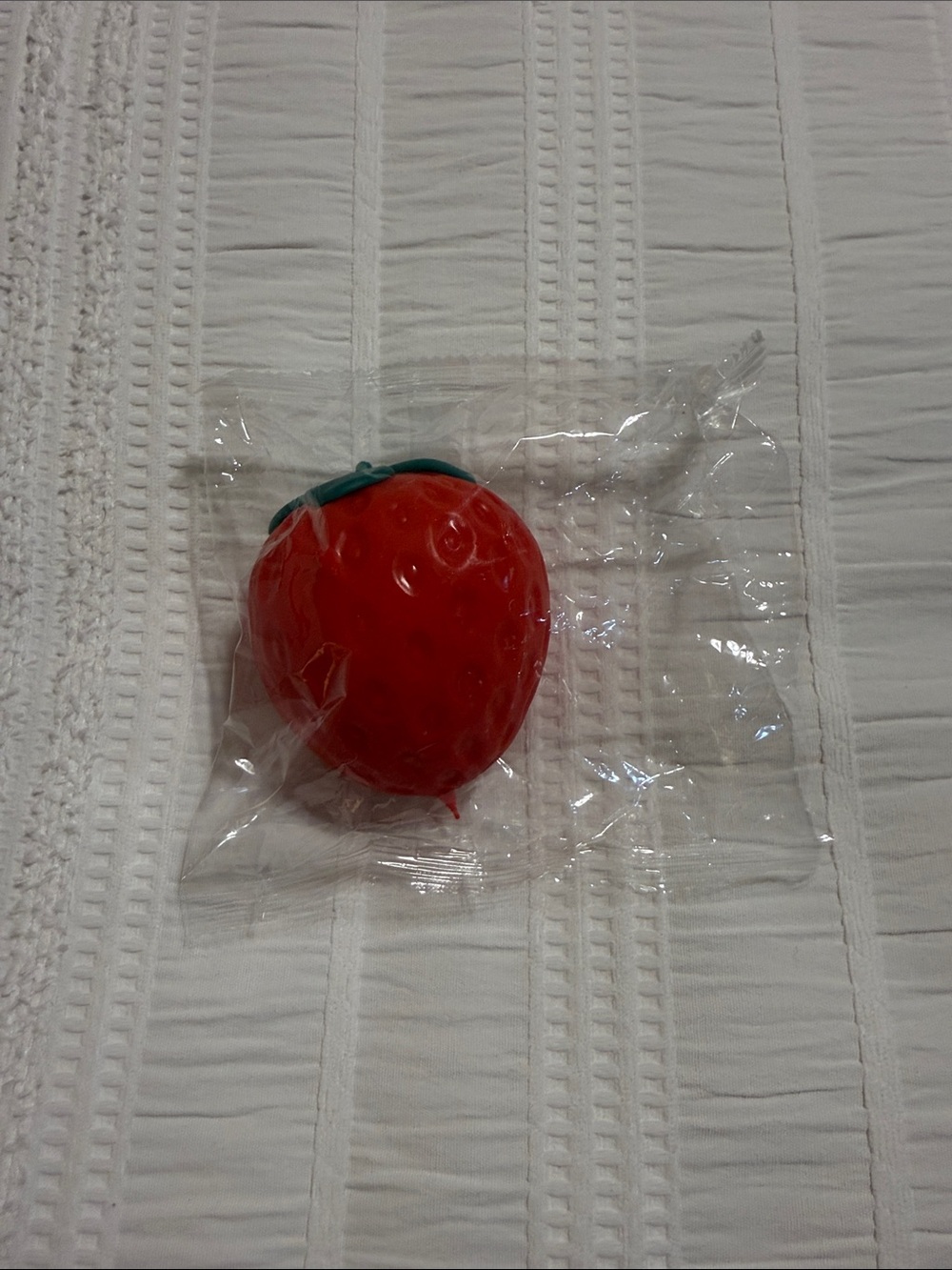 Red Strawberry Squishy Toy